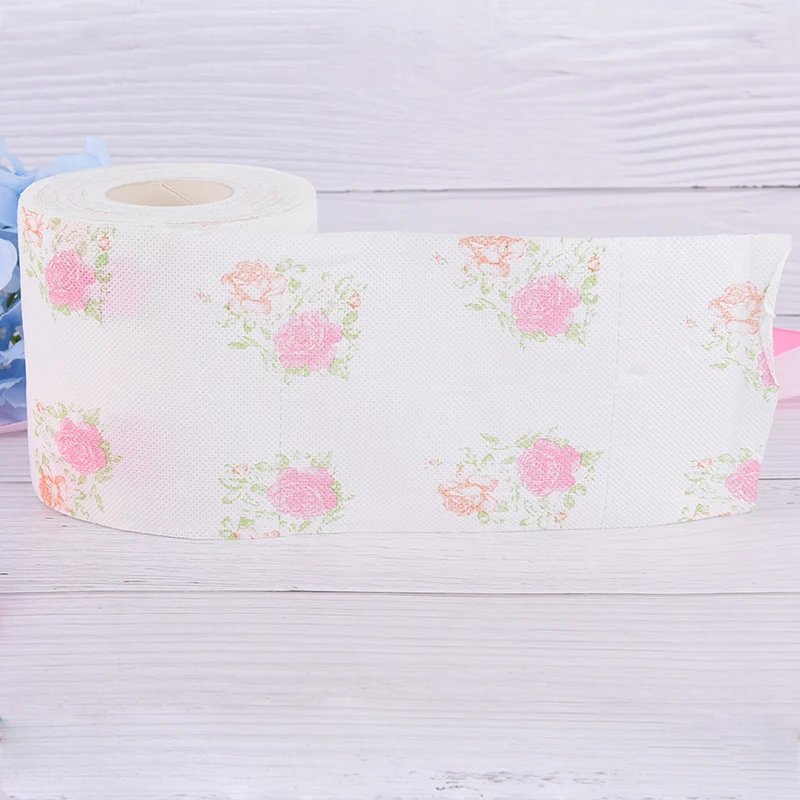 

Flower Pattern Printing Paper Toilet Tissues Novelty Roll Toilet Paper Decoration For Home