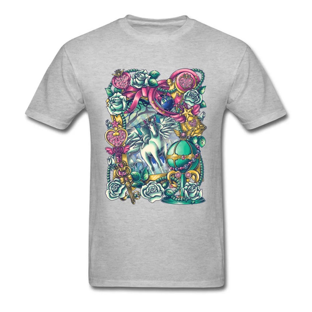Fashionable Short Sleeve Tees Summer/Fall O-Neck Cotton Men T Shirts Guardian of the Dream World Fashionable T Shirt 2018 Newest Guardian of the Dream World grey