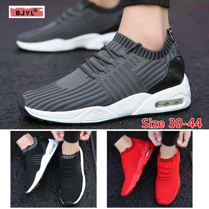 

BJYL 2019 new men's wear designer sneakers loafers students fly knit outdoor running shoes zapatos de hombre Breathable Light