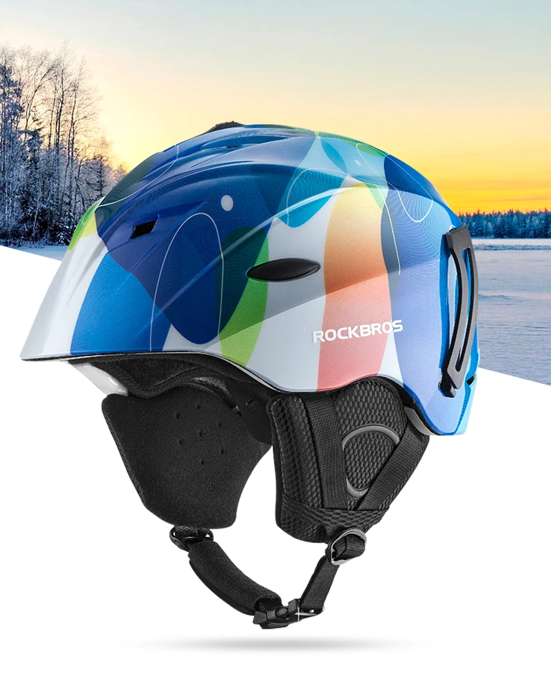 ROCKBROS, лыжный шлем, сертификация CE, защитные лыжные шлемы, сноуборд, зимний Chlid, для взрослых, Термальный, Сверхлегкий, скейтборд, головной убор