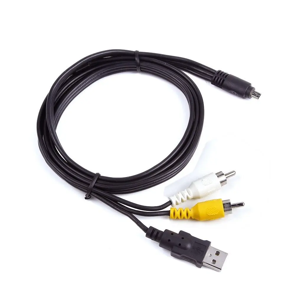 

2-в-1 USB Data + AV A/V TV кабель для камеры Nikon Coolpix D3200 S1000 pj L330