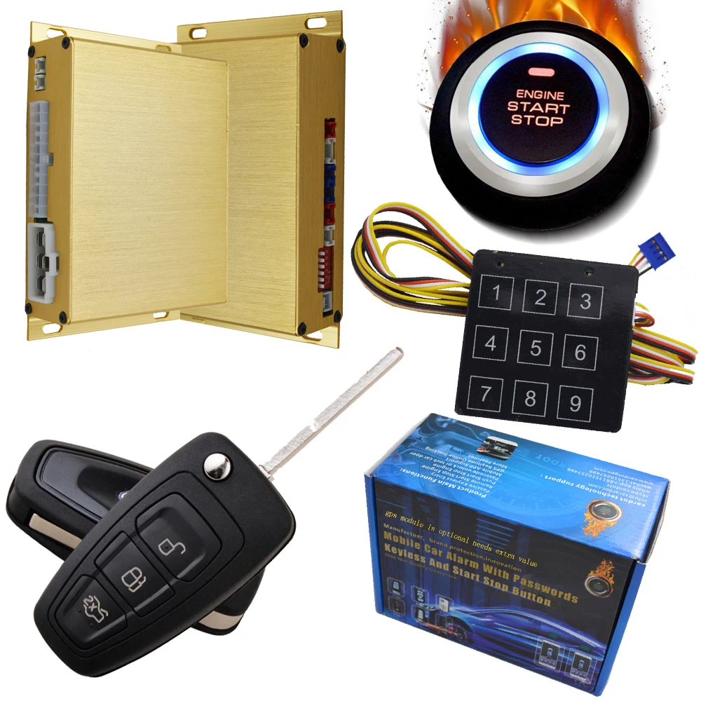 

4G cardot smart remote starter start stop keyless entry system car alarm