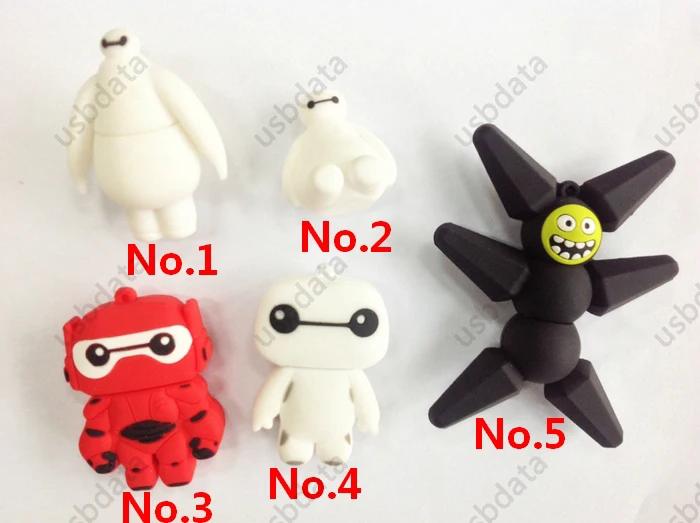 Cartoon Big Hero 6 Baymax Mini USB 2.0 Memory Stick Card USB Flash Drive 128GB 512GB 1TB Pen Drive 64GB Pendrive 32GB Gift