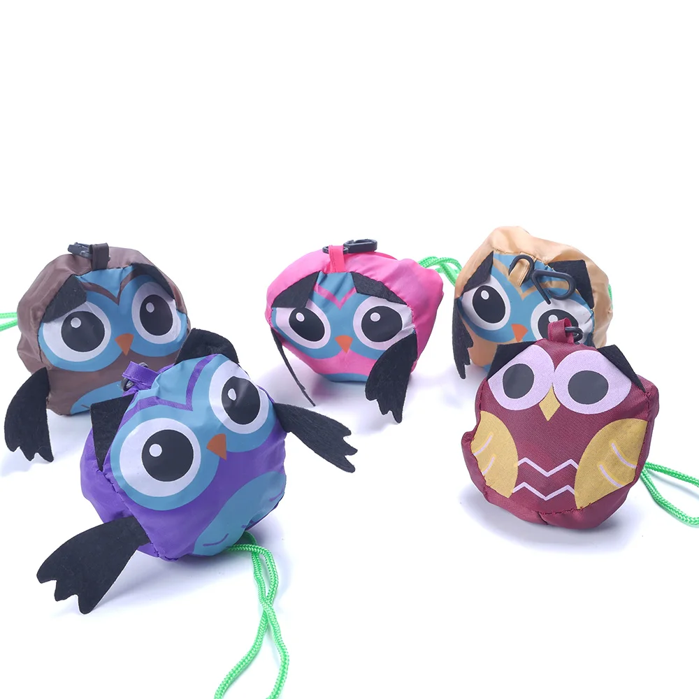 

Cute Animal Owl Shape Folding Shopping Bag Eco Friendly Ladies Gift Foldable Reusable Tote Bag Portable Travel Shoulder Bag