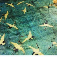 10 м Китайский зеленый Маутейн речной живописи ткань Атлас Гладкий непроницаемый китайский Хан ткань для платья тесьма для занавески костюма