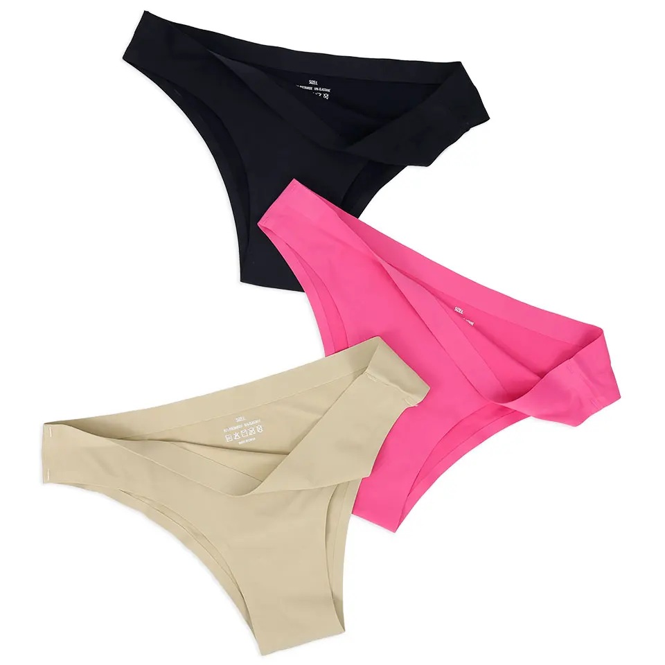 

Briefs Women Sexy Seamless Panties Solid Color Ultra Thin Female Underwear High Quality 3PCS/Lot Trackable Shipping Logistics