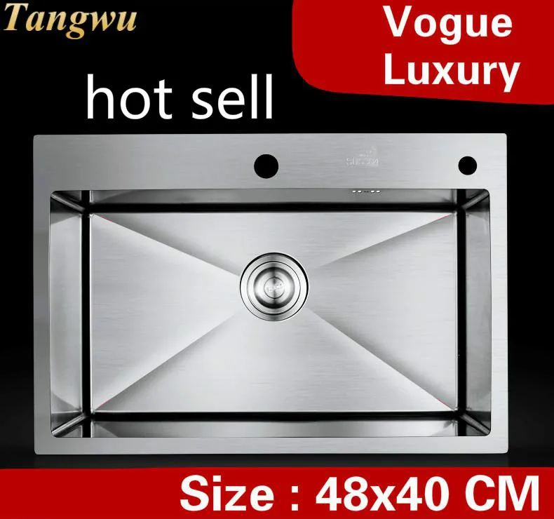 Free Shipping Home Luxury Mini Kitchen Manual Sink Single Trough