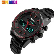 Роскошный SKMEI мужские спортивные часы Мужские Цифровые черные военные мужские наручные часы с полной стальной Relogio Masculino мужские часы 1131