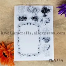 Альбом для скрапбукинга "сделай сам" карт фото учетной записи резиновый штамп прозрачный печать в виде цветка 10x15 см KW642027