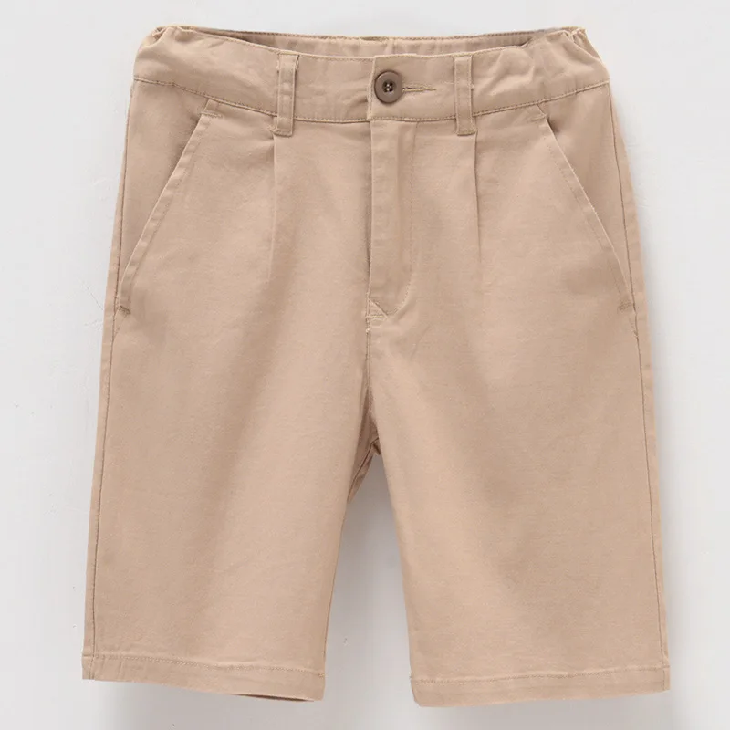 Mikaray/детские штаны для мальчиков летние детские обычные брюки для мальчиков однотонная праздничная одежда повседневные штаны для маленьких мальчиков - Цвет: Khaki