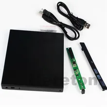 Heretom тонкий abs-пластик USB 2,0 12,7 мм IDE/PATA на SATA внешний CD оптический dvd привод Корпус для ноутбука