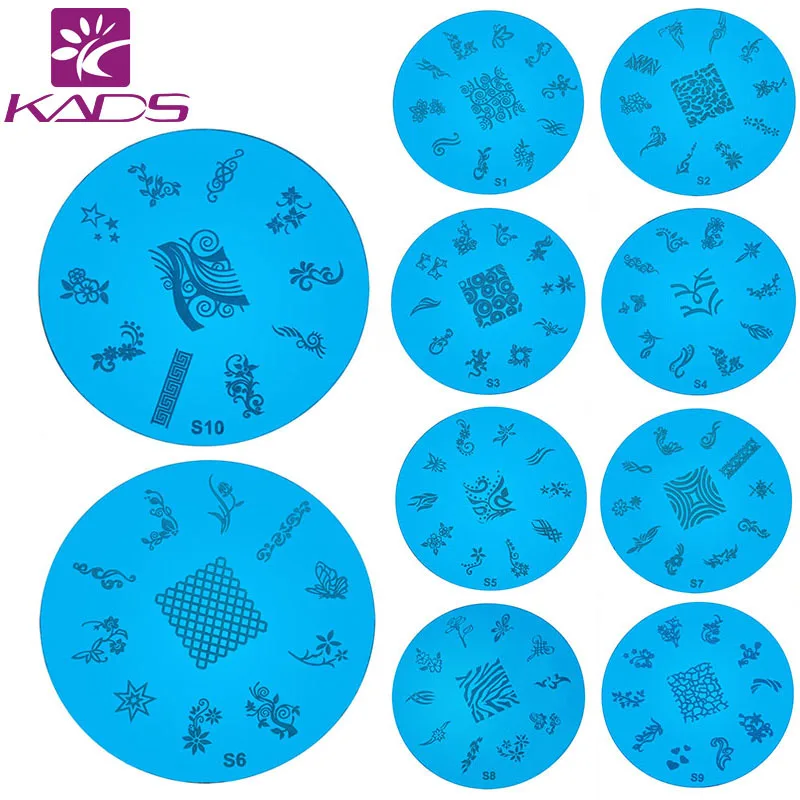 

KADS 1pcs/LOT Nail Art Stencils Stamping Template,Polish Print Nail Image Plate Stamper Scraper Set DIY Manicure Tool