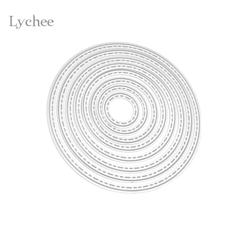 

Lychee DIY Circle Metal Cutting Dies Stencil Embossing Card Scrapbooking Album Decoration Craft Die Cutting Template Folder Suit