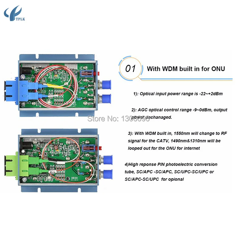 2 port output SCAPC 2X2 catv receiver 5