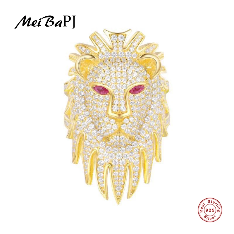 

[MeiBaPJ]Real 925 Sterling Silver Luxurious Ring for Women with AAA High Quality Stones Party Fine Jewelry