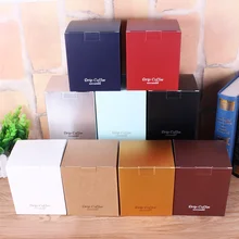 50 штук 130x110x95 мм картонная коробка для упаковки капельного кофе бумажные фильтры упаковка для кофейных зерен мешок крафт бумажные коробки