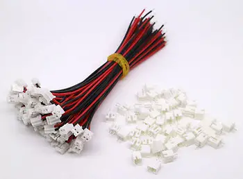 

Hot Sale 50 SETS Mini Micro JST 2.0 PH 2-Pin Connector plug with Wires Cables 120MM
