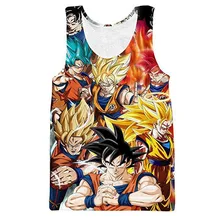 Для мужчин 3D футболка с рисунком-футболка без рукавов «Жемчуг дракона» топы с бретельками и сын Goku vegeta Летняя майка Для мужчин майка Повседневное Нижняя юбка с XS-4XL