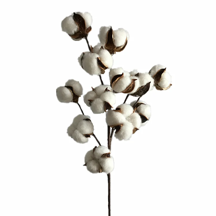 

1pc 2018 Hot Sale 12 Heads Artificial Cotton Flowers Plants Dried Floral Stem for DIY Bouquet Decoration Home