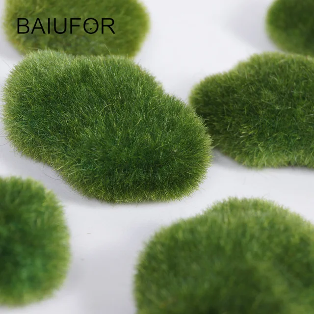 Best Offers New Version Simulation Moss Stone Model Artificial Grass Microgreen Decoration DIYFairy Garden Miniatures Accessories Craft
