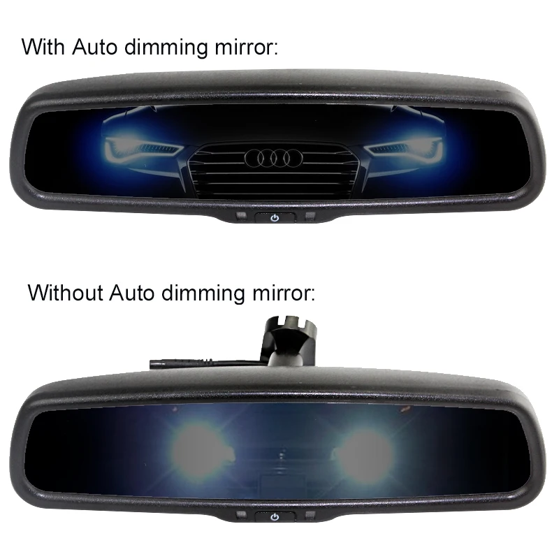 Electrochromic Material Tinted Mirror Compatible with Most Existing car Original Factory Like Replacement Automatic Reduce Glare at Night iMirror Auto Dimming Rear View Mirror