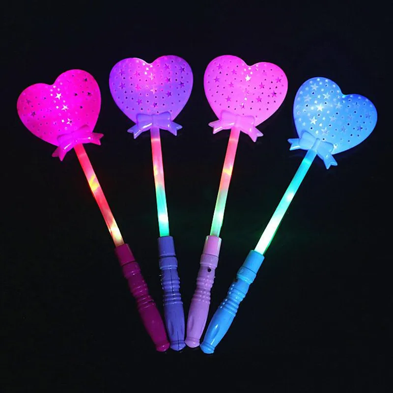 Heart LED Flashing Sticks Kids Girls Light Wand Cheering Props Birthday Party birthday wedding Christmas Halloween | Дом и сад