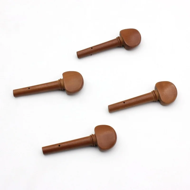 4pcs 4/4 Size Violin Fiddle Tuning Peg Set Jujube Wooden Replacement for 4/4 Size Violin