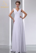 Bealegantom New Elegant V-neck Chiffon Wedding Dresses 2017 Zipper Plus Size Bridal Gowns Vestido De Novia QA1138