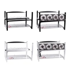 6 GPU Mining Frame Case Aluminum Computer ETH Open Air Stackable Rig for Bitcon Miner Kit XXM8