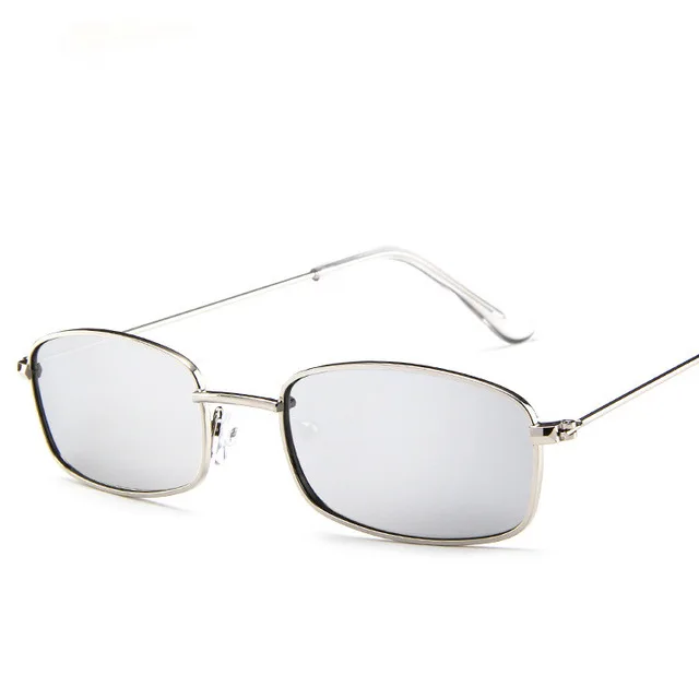 DJXFZLO новые маленькие прямоугольные Солнцезащитные очки женские Ретро брендовые дизайнерские красные солнцезащитные очки мужские очки Женские Унисекс UV400 - Цвет линз: C6