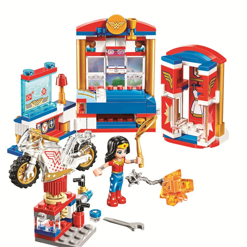 

10616 192pcs DC Super Hero Wonder Woman Dorm Girls Bela Building Block Compatible 41235 Brick Toy