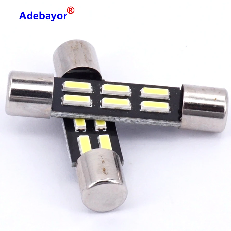 18X xénon blanc C5W Festoon ampoule 31MM 4014 SMD 6 LED Automobile