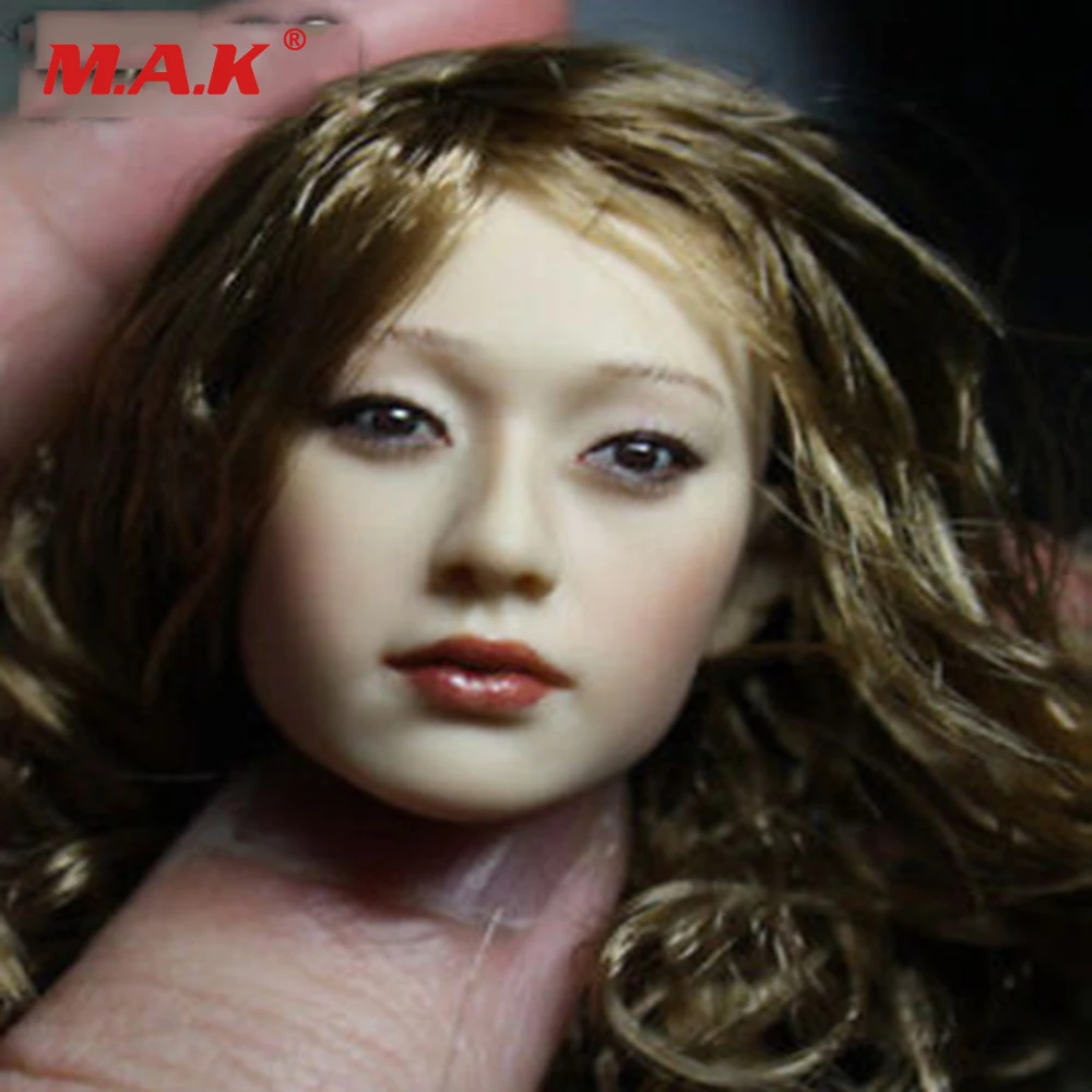 1:6 Scale Woman Female Girl Head Sculpt KM13-10 fit 12" Female Doll Model