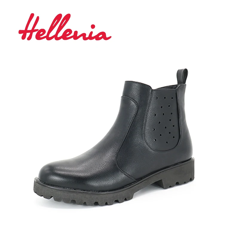 

Hellenia Woman Fashion Winter Fall Ankle Boots Casual Warm Lady Elegant snow Shoes Rubber sole Comfortable Fleeces Lining