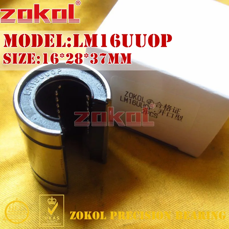 

ZOKOL LM16 UU OP bearing LM16UUOP Open type linear motion bearing 16*28*37mm