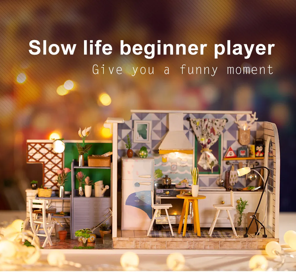 slime Creative assembly of DIY cabin model gifts jigsaw toys for slow-life junior players