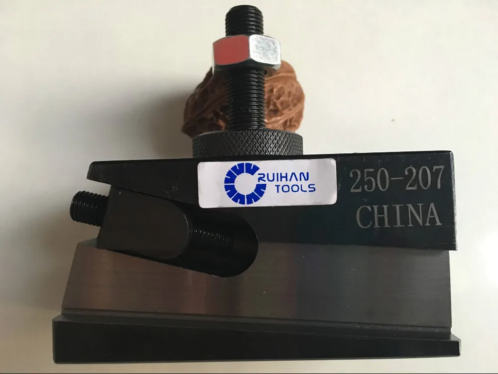 

250-207 Universal Parting Blade Tool Holder used with 250-200 piston type locking tool post and 250-222 gib type tool post