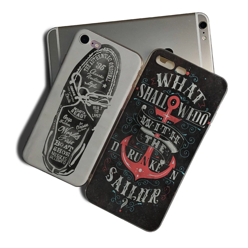 

IMIDO Anchor Marine Art live life Case Silicone Cover For Iphone 6 6S 6PLUS 6SPLUS 7 8 7PLUS 8PLUS X XS XR XSMAX 5 5S SE