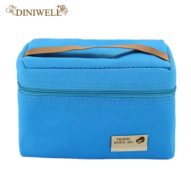 

DINIWELL 4 Colors Travel Outdoor Picnic Lunch Box Organizer Carry Bag Insulated Thermal Cooler Food Storage Container