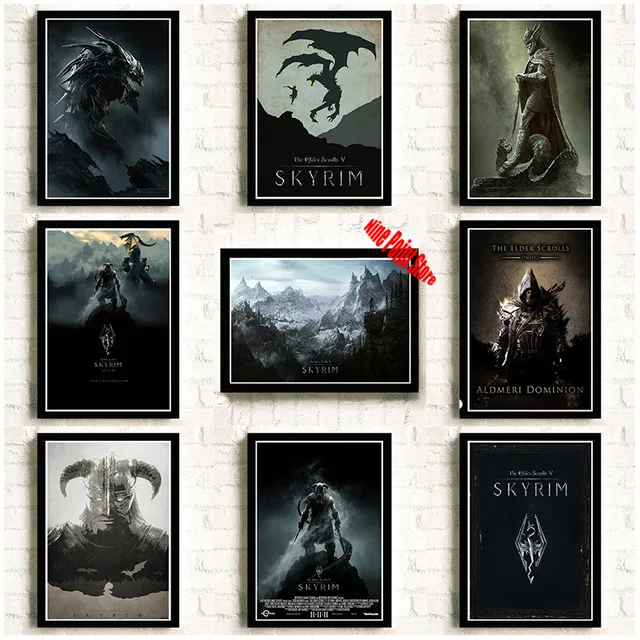 Special Offers The Elder Scrolls V Skyrim Classic game Coated paper Poster Bar Cafe Living Room Dining room Decorative Paintings 42*30cm Special Offers The Elder Scrolls V Skyrim Classic game Coated paper Poster Bar Cafe Living Room Dining room Decorative Paintings 42*30cm