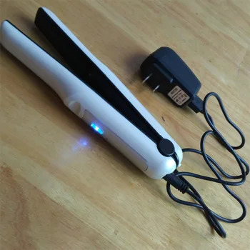 

New top quality ceramic wireless cordless USB charging multifucional mini ceramic hair straightener hair flat iron hair curler