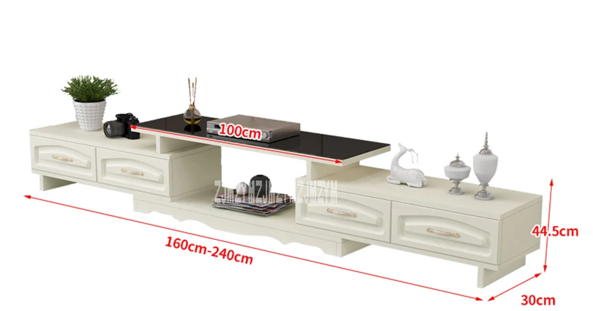 DSG188 тв стойка чайный стол комбинированный набор закаленное стекло Масштабируемая ТВ скамья Экологически чистая твердая древесина ТВ шкаф