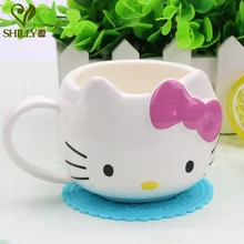 300 ml Hello Cartoon Kaffeemilch becher für childen Tasse Kreative Niedlichen Keramik Porzellan Kaffeetasse für Freund Geschenk
