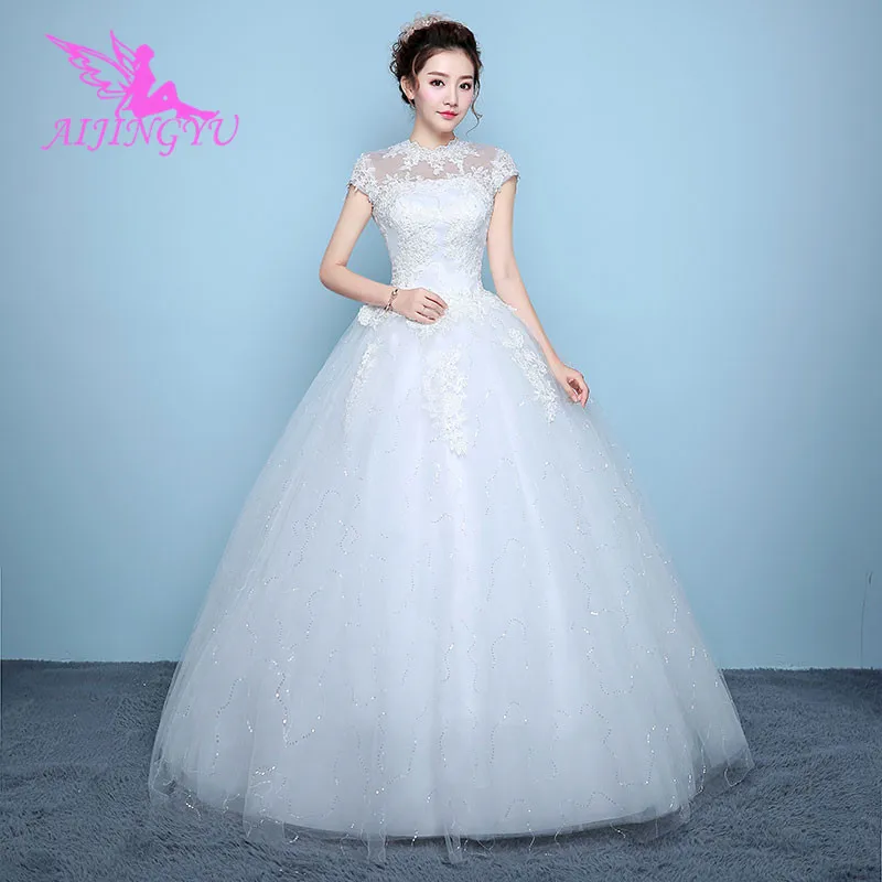 

AIJINGYU 2018 elegant free shipping new hot selling cheap ball gown lace up back formal bride dresses wedding dress WK136