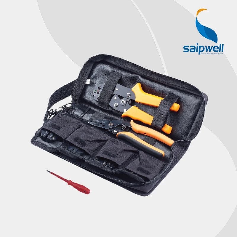 

Saipwell FSK-0725N MINI COMBINATION TOOLS CRIMPING PILER 0.5-2.5mm2+wire stripper 0.9-6mm2+wire pressing module4x(0.25-16mm2)