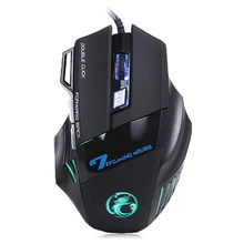 Profesional Wired Gaming Mouse 3200 DPI 7 Botones LED USB Óptico Ratones Ratón Para Portátiles Desktops Ordenador Raton X7