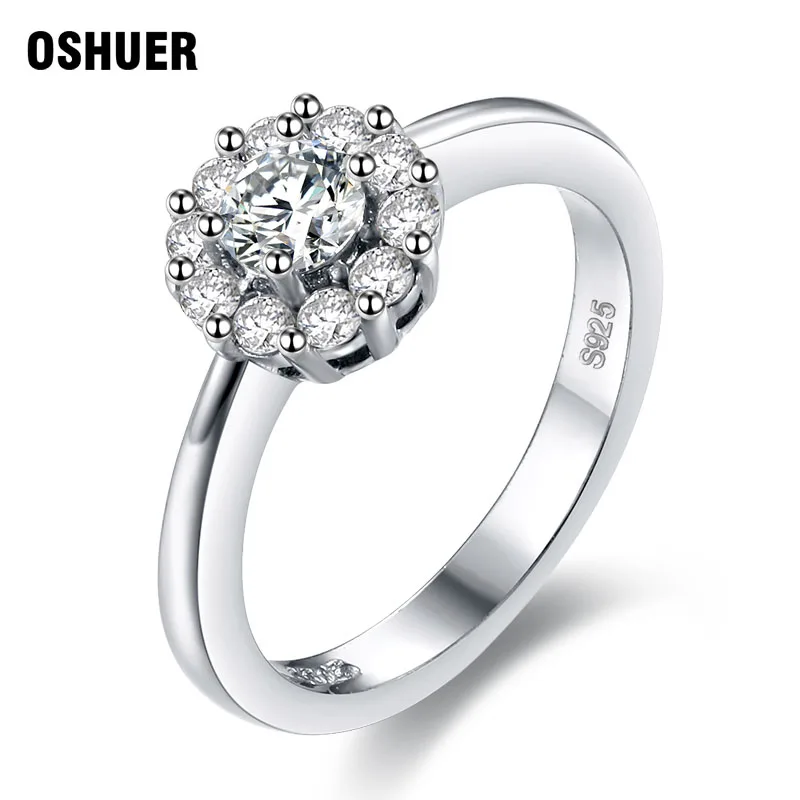 2018 New Fashion Jewelry AAA Zircon Round Wedding Engagement Rings For Women Wholesale Classic Bijoux Or Rose | Украшения и