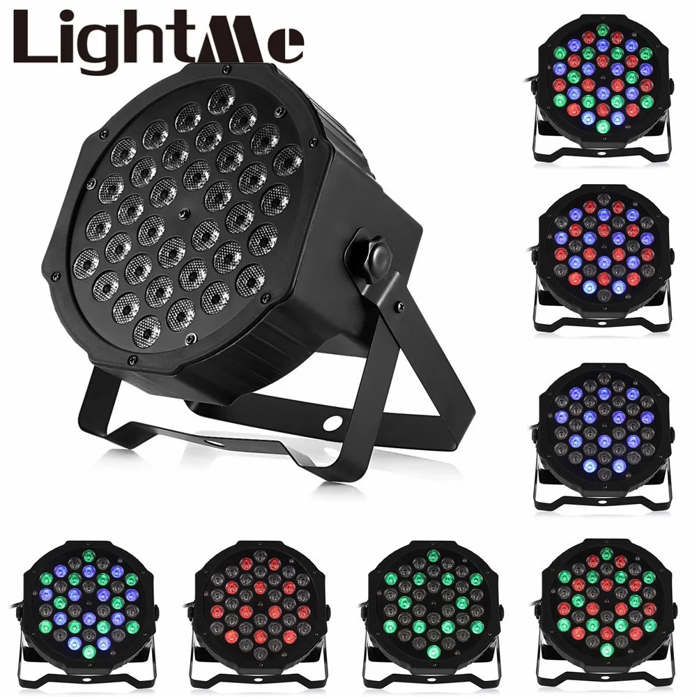 

36LEDs Professional Stage Lights 36W RGB PAR Stage Lighting Effect Disco Light LED DMX512 Master-Slave Led Flat for DJ Party KTV