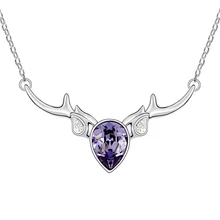 Ovejas de Campana temperamento Gargantilla para Las Mujeres Cristalino de la Lágrima Collar y Colgante Hecho con el Elemento de Swarovski de Moda Joyería Del Partido Nuevo