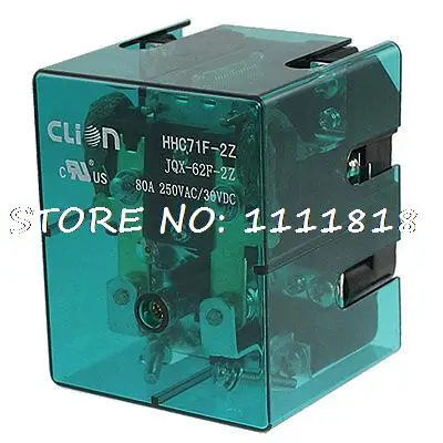 

JQX-62F-2Z DPDT High Power Relay 220V AC Coil 80A 250V AC 30V DC
